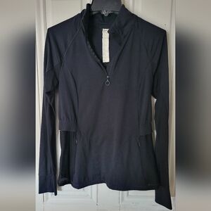 Fabletics Black Long Sleeve Top with Zipper